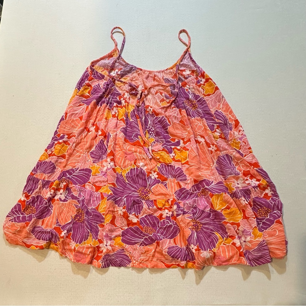 Roxy Floral Boho Tank 🌺 Flowy Summer Top Size S - Picture 5 of 13